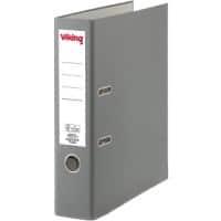Viking Breed Classeur A4 75 mm Grijs 2 Ringen Karton, PP (Polypropeen) Mat Staand