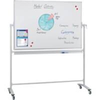 Tableau blanc Franken X-traline Autoportant Magnétique Mobile Rotatif Émail 150 x 100 cm