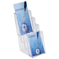 Porte-brochures helit the helpdesk DL 11,5 (L) x 15 (P) x 25,5 (H) cm Transparent  