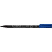 Marqueur permanent STAEDTLER Lumocolor Universal S Extra Pointe fine, ogive 0,4 mm Bleu Rechargeable 10 Unités