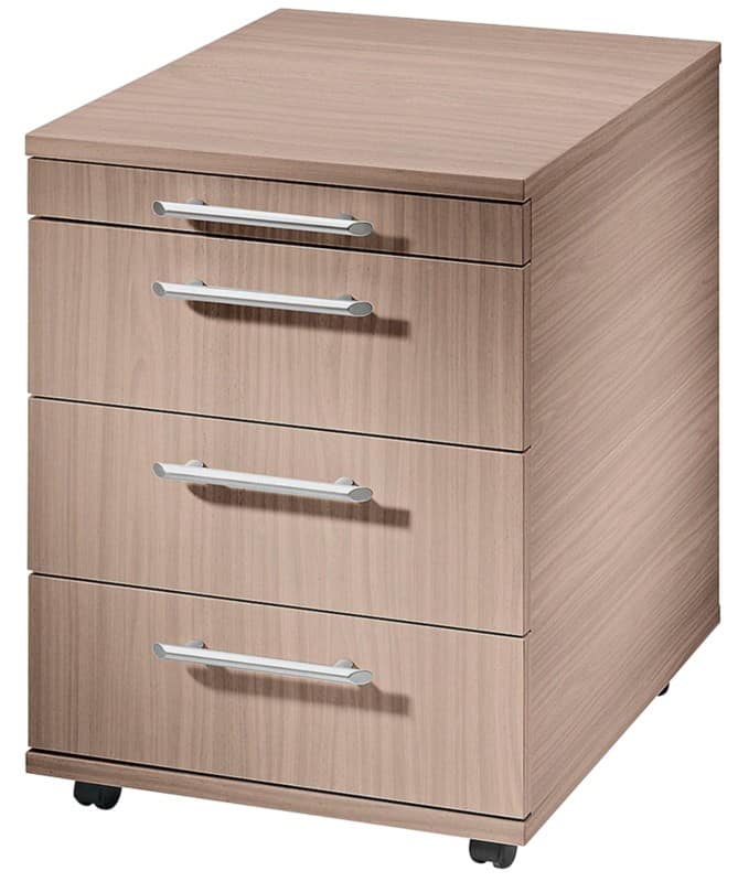 Caisson mobile Hammerbacher 1606/N 4 Tiroirs 428 x 580 x 590 mm Brun