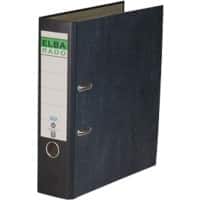 Classeur à levier ELBA Large Rado A4 80 mm Noir 2 Anneaux Carton Effet Marbre