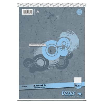 Bloc-notes Ursus Gris A4 Couverture en papier Quadrillé 50 Feuilles