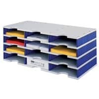 Styro styrodoc trio Sorteerstation Grijs, blauw C4 72,3 x 33,1 x 29,3 cm