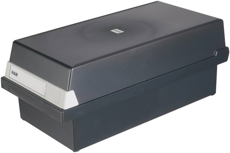 Boîte pour fiches HAN Noir pour 1300 Cartes 17,7 x 36 x 14 cm