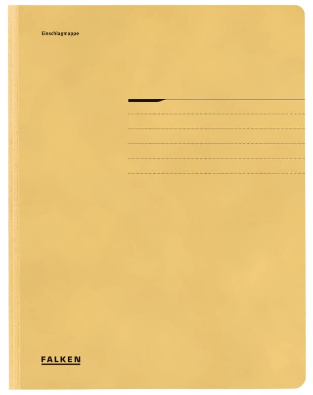 Falken 3-flap mappen 80001381 A4 Geel Karton 24 x 31,8 cm