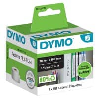 DYMO LW Etiket Authentiek 99018 S0722470 Zelfklevend Zwart op Wit 38 x 190 mm 110 Etiketten