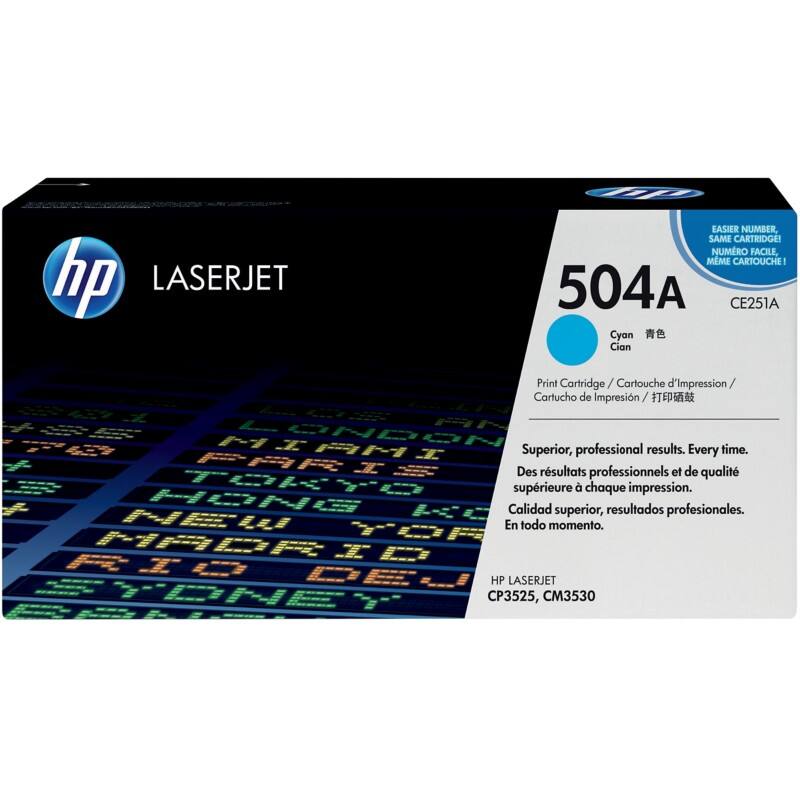 Toner HP 504A D'origine CE251A Cyan