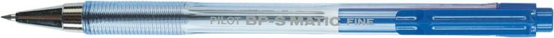 Pilot BP-S Matic Intrekbaar Balpen Blauw 0,3 mm Fijn Kegelvormig Navulbaar