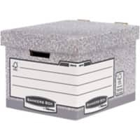 Bankers Box FastFold Archiefdoos Grijs 33,5 (B) x 40,4 (D) x 29,2 (H) cm Pak van 10 stuks