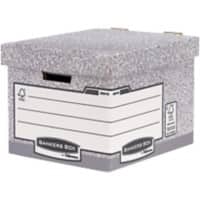 Boîte d'archivage Bankers Box FastFold Gris 33,5 (l) x 40,4 (p) x 29,2 (h) cm 10 unités
