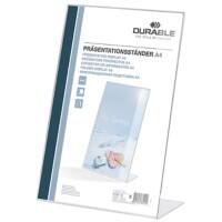 Présentoir sur pied DURABLE A4 1 compartiment 21 (l) x 9 (p) x 30 (h) cm Transparent 2 unités