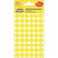 Pastilles autocollantes AVERY Zweckform 3144 Jaune Rond Ø 12 mm 5 Feuilles de 54 Étiquettes