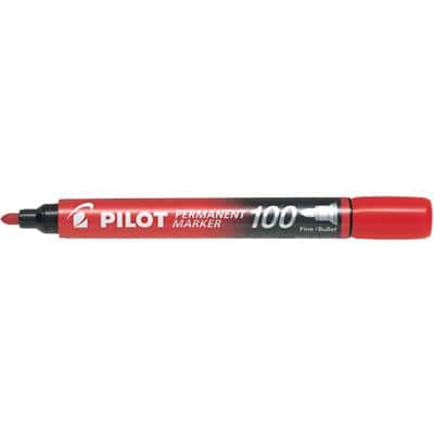 Marqueur permanent Pilot 100 Fin Pointe Ogive Rouge