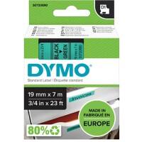 Ruban d'étiquettes D1 Dymo 45809 19 mm x 7 m Noir sur Vert