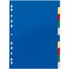 DURABLE Blanco Tabbladen A4 Kleurenassortiment 10 tabs PP (Polypropeen) Rechthoekig 11 Gaten 6740