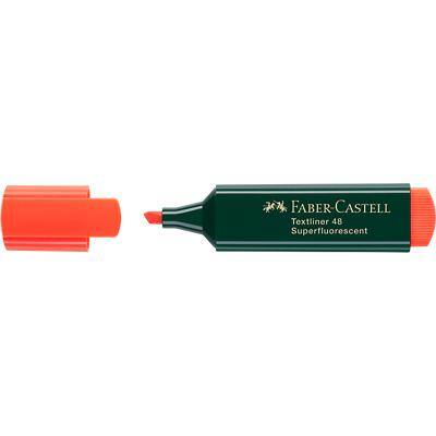 Surligneur Faber-Castell Superfluorescent Orange Pointe moyenne Biseautée 1 - 5 mm Rechargeable