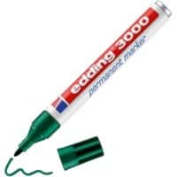 edding 3000 Permanent marker Medium Ronde punt 3 mm Groen Navulbaar