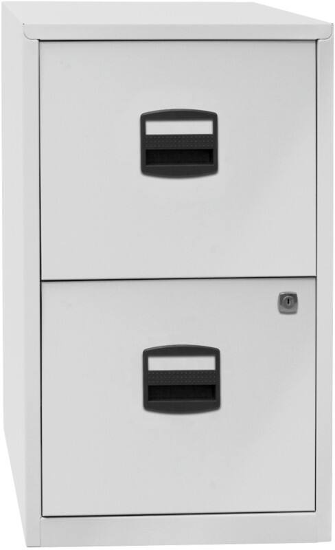 Armoire de classement Bisley Home Acier 2 Tiroirs Verrouillable 413 x 400 x 672 mm Gris clair
