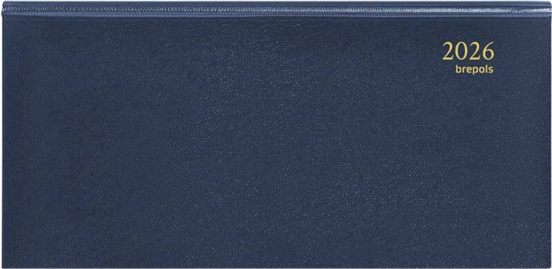 Brepols Breprint Lima Zakagenda 2026 1 Week per 2 pagina's Duits, Engels, Frans, Nederlands, Spaans, Italiaans Blauw 0,074,1255,06,6,0