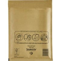 Mail Lite Luchtkussen-enveloppen D/1 180 (B) x 260 (H) mm Kleefstrip Goud 10 Stuks
