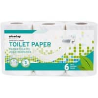 Niceday Professional Toiletpapier 3-laags Standaard 6 rollen van 200 vellen