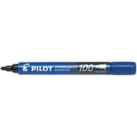 Pilot 100 permanentmarker fijn ronde punt 1 mm blauw