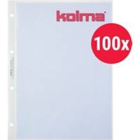 Kolma Antireflex Showtassen A4 Generfd Transparant 80 micron PP (Polypropeen) Boven 4 Gaten 100 Stuks