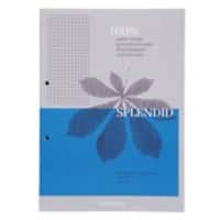 AURORA Splendid Schrijfblok A4 Geruit 5 x5 mm Gelijmd Papier Grijs Geperforeerd Recycled 200 Pagina's