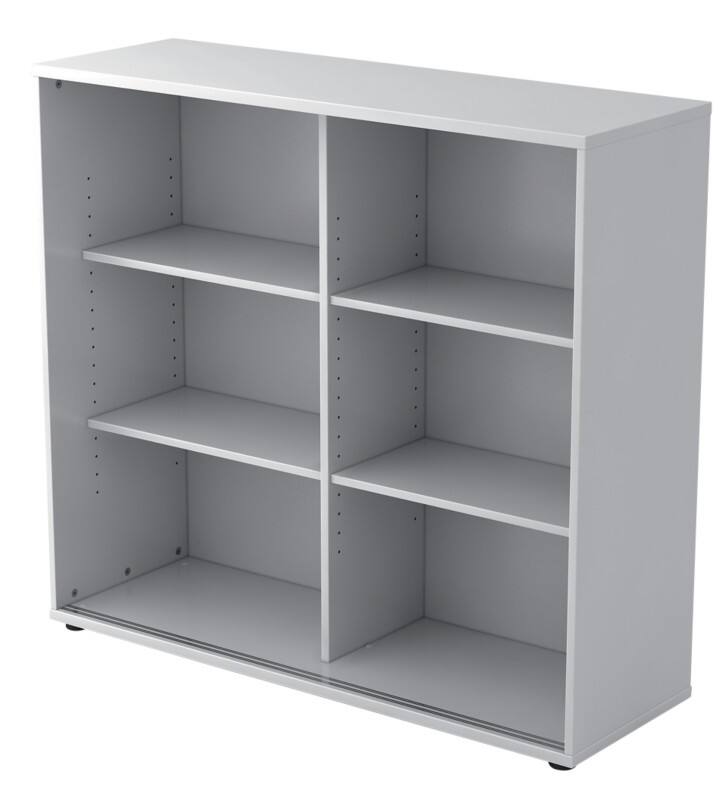 Hammerbacher Matrix Schuifdeurenkast Gemelamineerde spaanplaat 2 Planken 1.200 x 400 x 1.100 mm Grijs