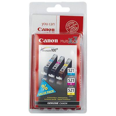 Canon CLI- 521 C/M/Y Origineel Inktcartridge Cyaan, magenta, geel Multipack 3 Stuks