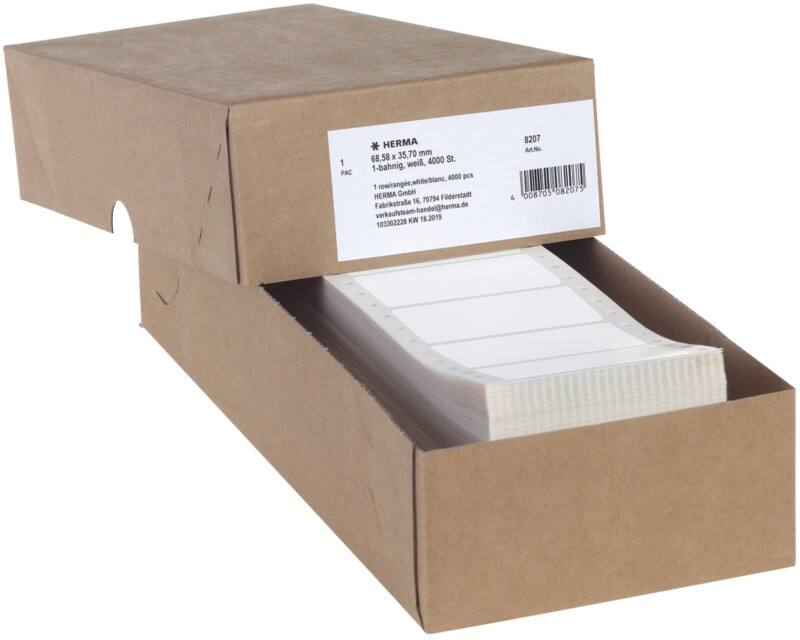 HERMA Etiketten 8207 Klevend Wit 68,6 x 35,7 mm  4000 Stuks