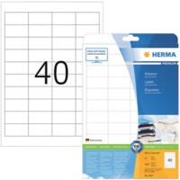 Étiquettes universelles HERMA 4357 Adhésif A4 Blanc 48.5 x 25.4 mm 25 Feuilles de 40 Étiquettes