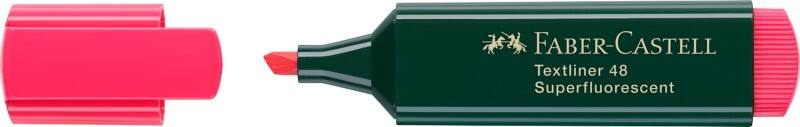 Surligneur Faber-Castell Textliner 48 Rouge Moyen Biseauté 1 - 5 mm Rechargeable