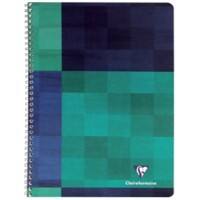 Clairefontaine A5+ Spiraalschrift Kleurenassortiment Gelamineerde kartonnen kaft Geruit 50 Vellen