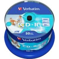 Verbatim CD-R 43438 52x 700 MB 50 Printbaar Stuks