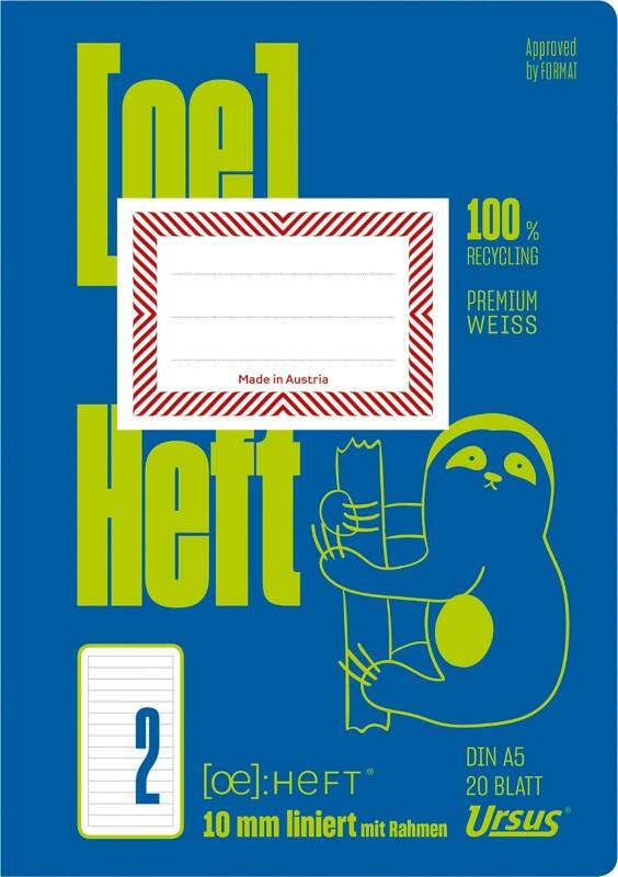 Ursus Green OE Schrift A5 Gelinieerd Wit 2-A5/20 20 Vellen