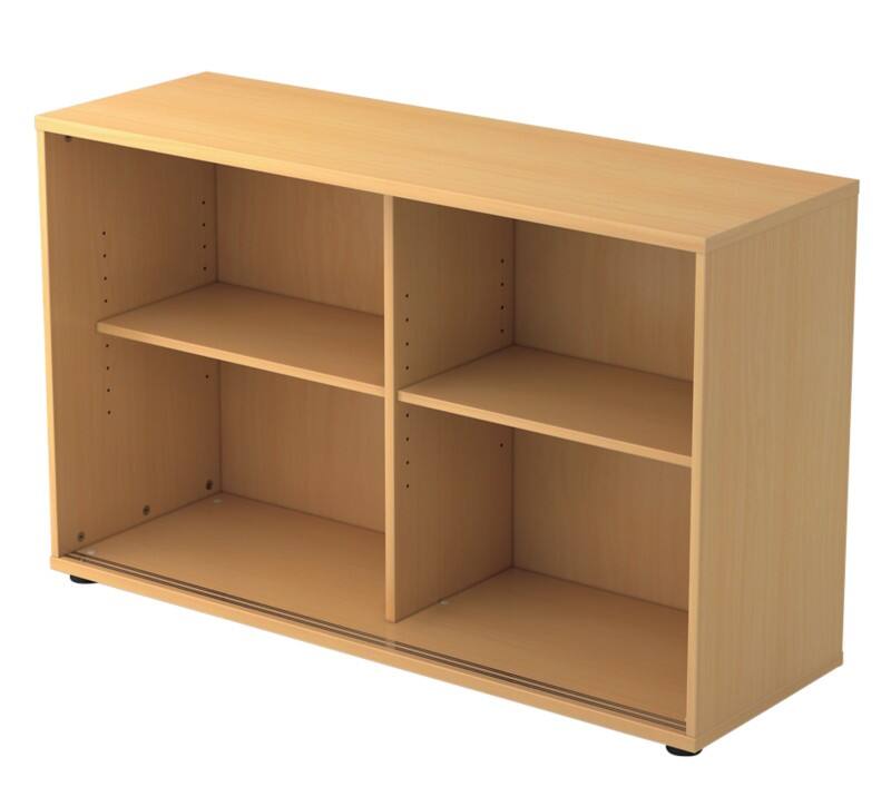 Hammerbacher Matrix Schuifdeurenkast Gemelamineerde spaanplaat 1 Plank 1.200 x 400 x 748 mm Beuken Bruin