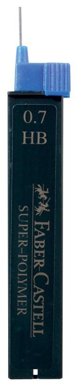 Mines pour porte-mines Faber-Castell Super-Polymer 0,7 mm HB Noir 12 Unités