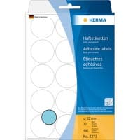 HERMA Gekleurde Bolletjes Etiketten 2273 Blauw Rond 480 Etiketten per pak