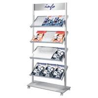 Présentoir Kerkmann Volume A4 Argenté 6331 785 (L) x 300 (P) x 1650 (H) mm