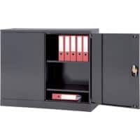 Armoire à portes battantes Realspace Acier 2 Étagères Verrouillable 1200 x 420 x 1000 mm Noir