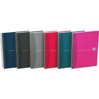 OXFORD Office Essentials A5 Spiraalschrift Kleurenassortiment Kartonnen kaft Geruit 5 Stuks à 90 Vel