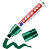 Marqueur permanent edding 800 Extra large Pointe biseautée 12 mm Vert Rechargeable