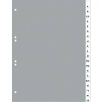 Intercalaires alphabétiques A - Z DURABLE A4 Gris 20 intercalaires PP (Polypropylène) 11 Perforations 6401