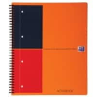 OXFORD International Notitieboek Draadgebonden A4+ Gelinieerd Polypropyleen Oranje Geperforeerd 160 Pagina's 5 Stuks à 80 Vellen