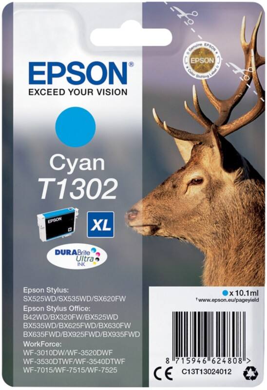 Epson T1302 Origineel Inktcartridge C13T13024012 Cyaan