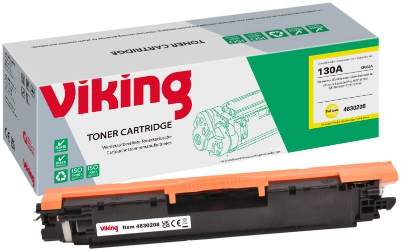 Viking 130A compatibele HP tonercartridge CF352A geel
