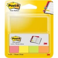 Post-it Index 2 x 3,8 cm Kleurenassortiment 50 Strips