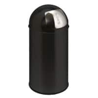 Poubelle push Vepa Bins 40 L Noir Acier